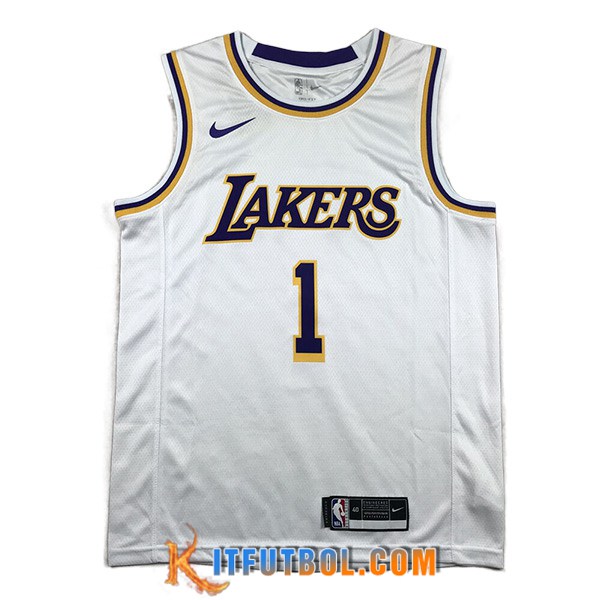 Camisetas Los Angeles Lakers (RUSSELL #1) 2023/24 Blanco -02