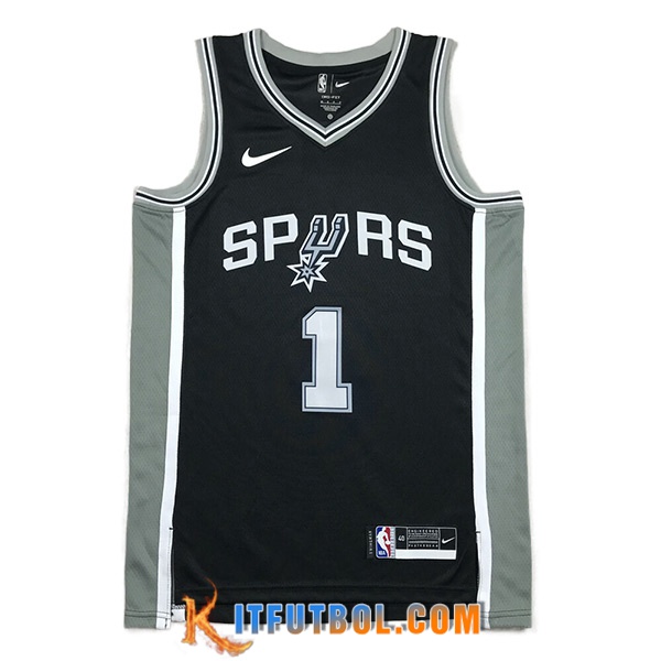Camisetas San Antonio Spurs (WEMBANYAMA #1) 2023/24 Negro -04