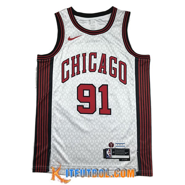 Camisetas Chicago Bulls (ROOMAN #91) 2023/24 Blanco