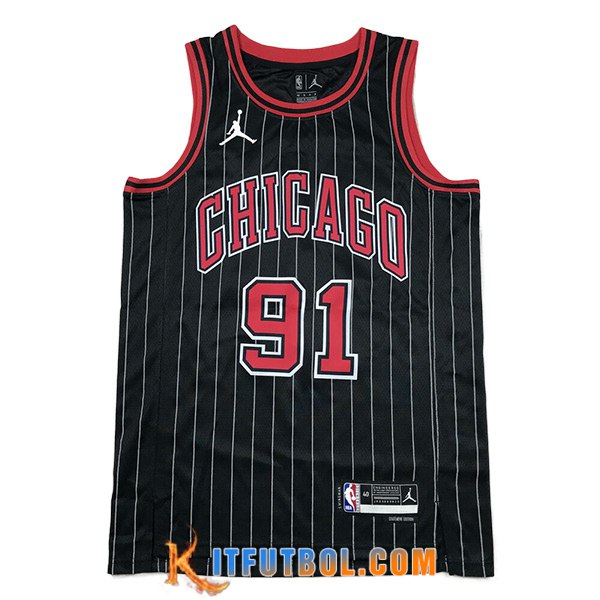 Camisetas Chicago Bulls (RODMAN #91) 2023/24 Negro -02