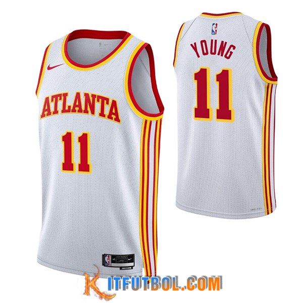Camisetas Atlanta Hawks (YOUNG #11) 2023/24 Blanco -02