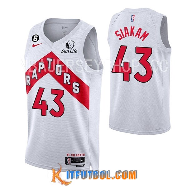 Camisetas Toronto Raptors (SIAKAM #43) 2023/24 Blanco