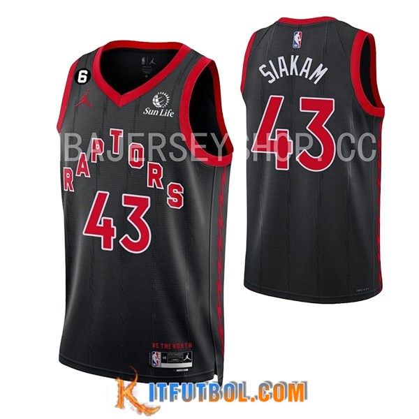 Camisetas Toronto Raptors (SIAKAM #43) 2023/24 Negro