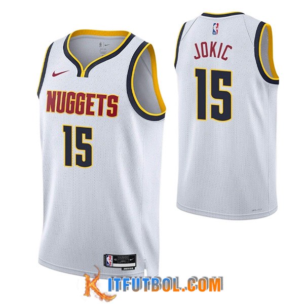 Camisetas Denver Nuggets (JOKIC #15) 2023/24 Blanco -06