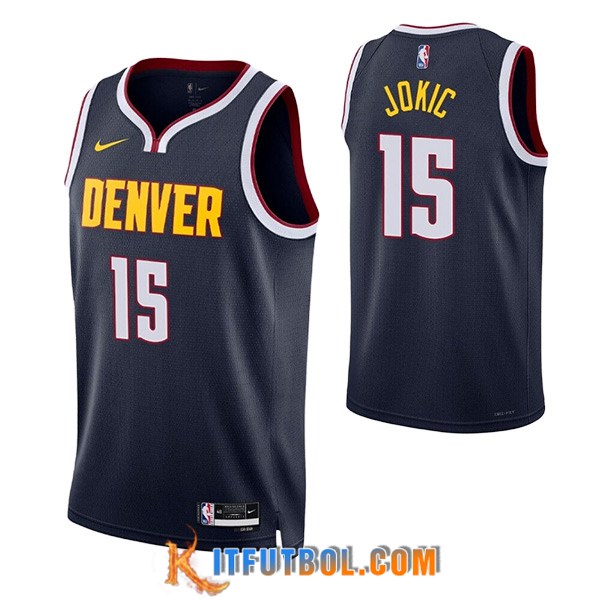 Camisetas Denver Nuggets (JOKIC #15) 2023/24 Azul marino -02