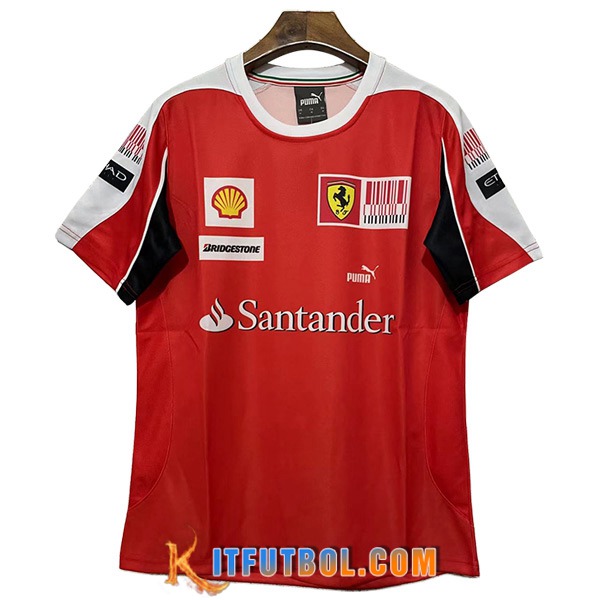 Camiseta de manga corta F1 Scuderia Ferrari Team Retro Rojo 2023