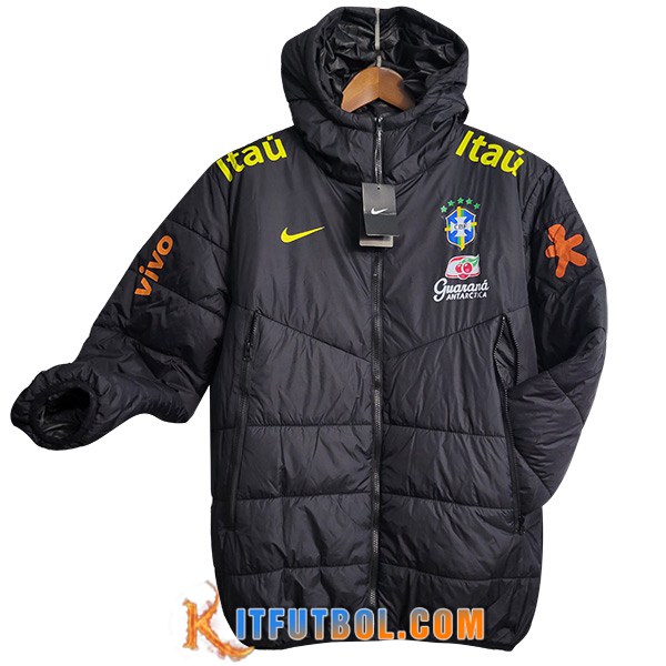 Nueva Plumas Con Capucha Bresil Negro 2023 2024
