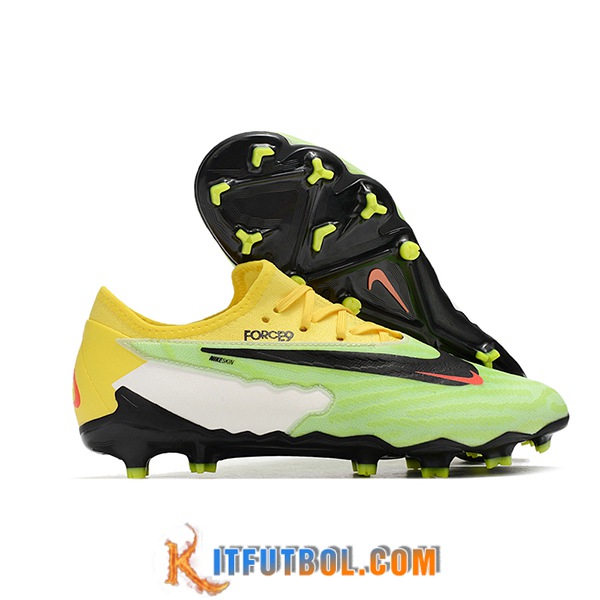 Nike Botas De Fútbol Phantom GX Academy FG Verde/Amarillo -02