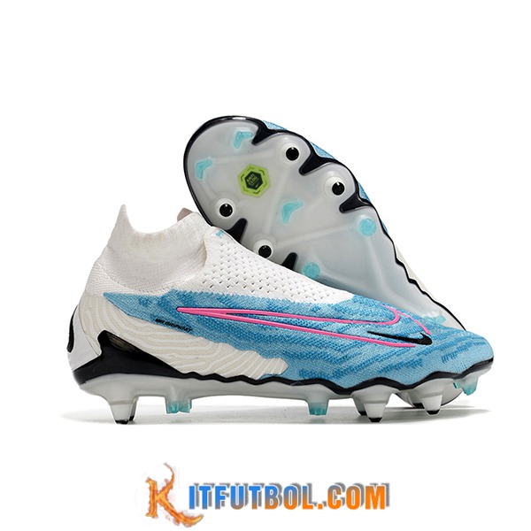Nike Botas De Fútbol Phantom- GX Elite DF Link SG Anti Clog Blanco/Azul