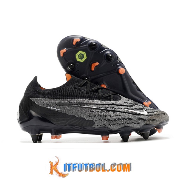 Nike Botas De Fútbol Phantom GX Elite Link PRO SG Anti Clog Negro/Gris