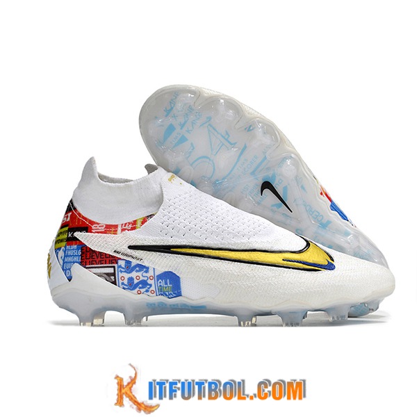 Nike Botas De Fútbol Phantom GX Elite DF Link FG Blanco -02