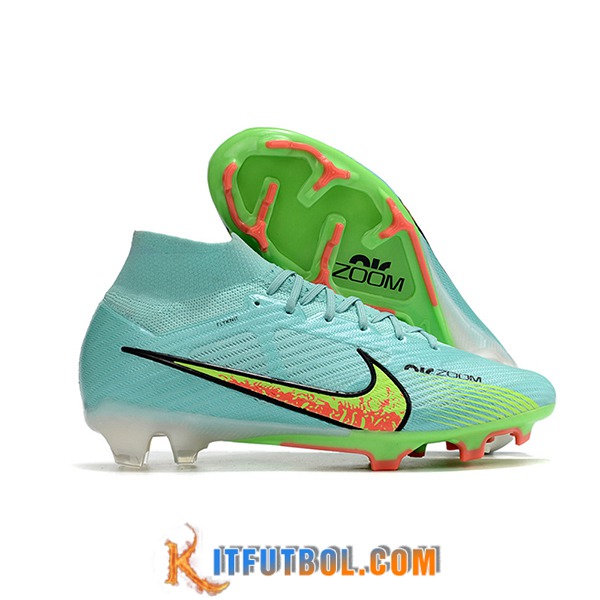 Nike Botas De Fútbol Air Zoom Mercurial Superfly IX Elite FG Verde -03