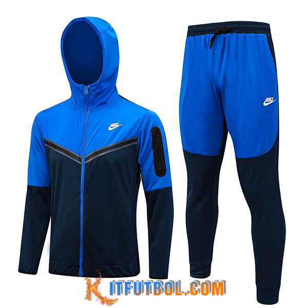 Chaqueta Con Capucha Chandal Rompevientos Nike Azul 2023/2024 -03