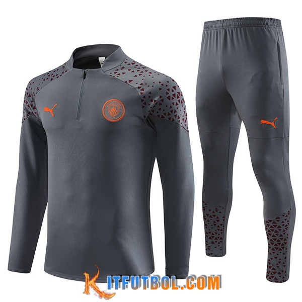 Chandal Equipos De Futbol Manchester City Gris Oscuro 2023/2024