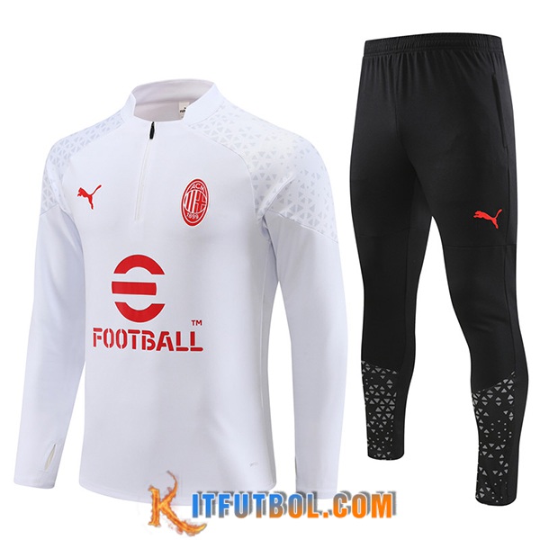 Chandal Equipos De Futbol AC Milan Blanco 2023/2024