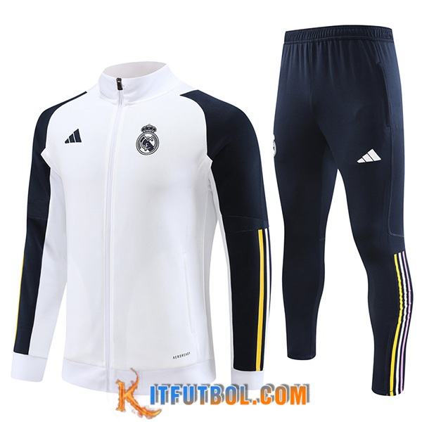 Chandal Equipos De Futbol - Chaqueta Real Madrid Blanco 2023/2024 -02