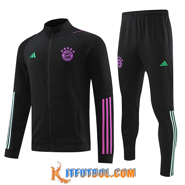 Chandal Equipos De Futbol - Chaqueta Bayern Munich Negro 2023/2024 -02