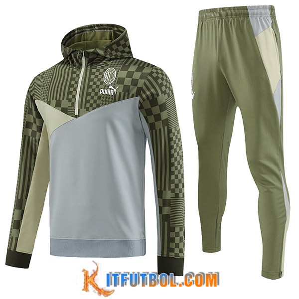 Chaqueta Con Capucha Chandal AC Milan Verde 2023/2024