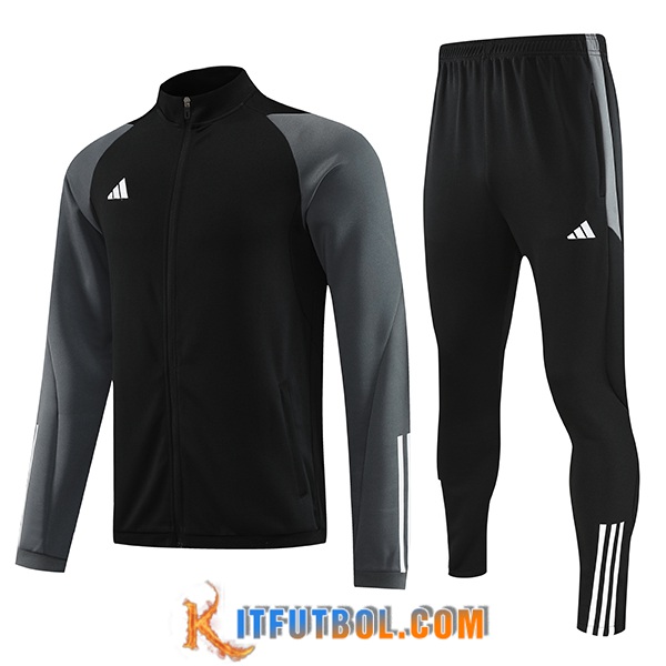 Chandal Equipos De Futbol - Chaqueta Adidas Negro 2023/2024 -02