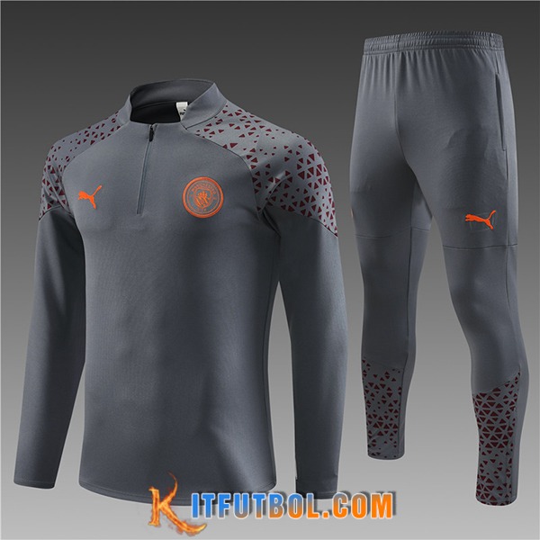 Chandal Equipos De Futbol Manchester City Ninos Gris Oscuro 2023/2024