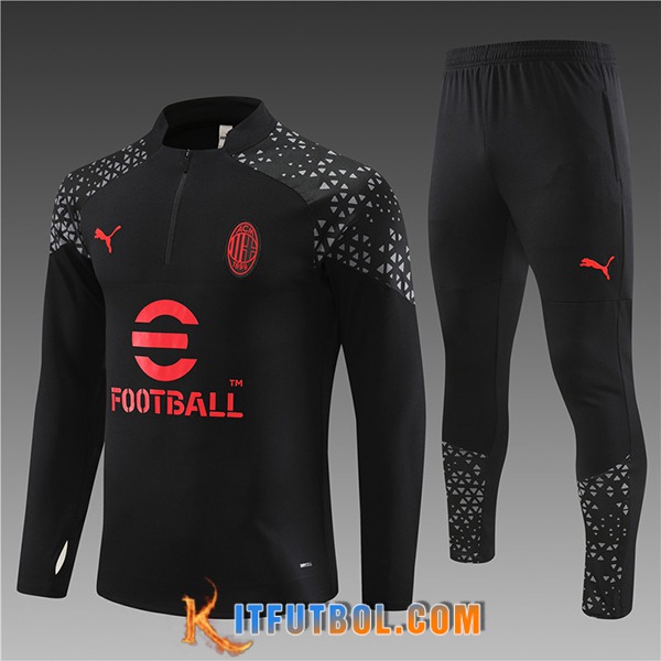 Chandal Equipos De Futbol AC Milan Ninos Negro 2023/2024 -02