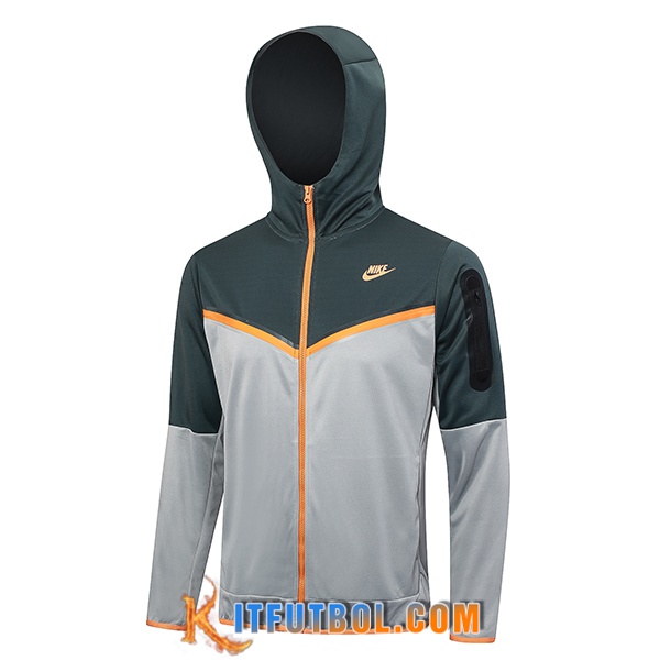 Chaqueta Con Capucha Nike Gris Claro 2023/2024 -02