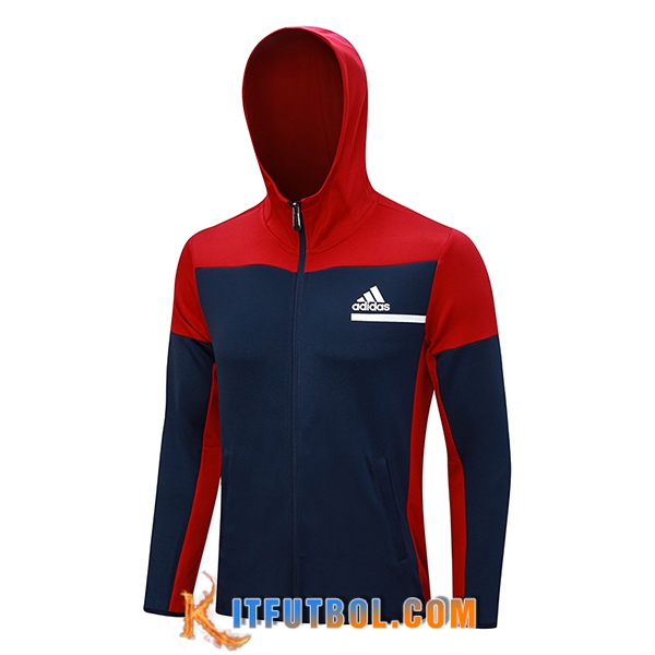 Chaqueta Con Capucha Adidas Azul/Rojo 2023/2024