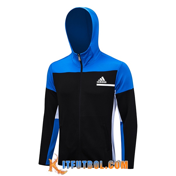 Chaqueta Con Capucha Adidas Negro/Azul 2023/2024