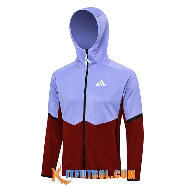 Chaqueta Con Capucha Adidas Violeta/Rojo 2023/2024
