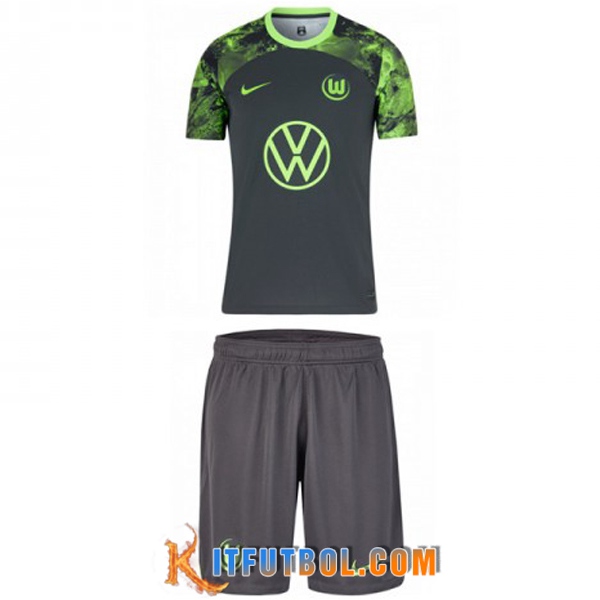Camisetas De Futbol Vfl Wolfsburg Ninos Segunda 2023/2024