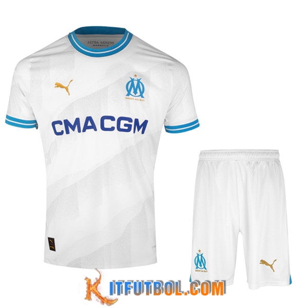 Camisetas Futbol Marsella Primera + Cortos 2023/2024