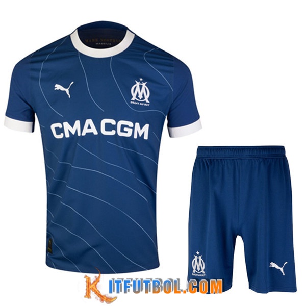Camisetas Futbol Marsella Segunda + Cortos 2023/2024