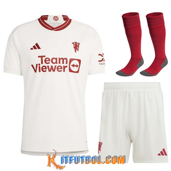 Camisetas Futbol Manchester United Tercera (Cortos + Calcetines) 2023/2024