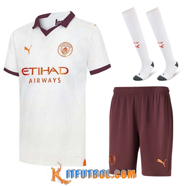 Camisetas Futbol Manchester City Segunda (Cortos + Calcetines) 2023/2024