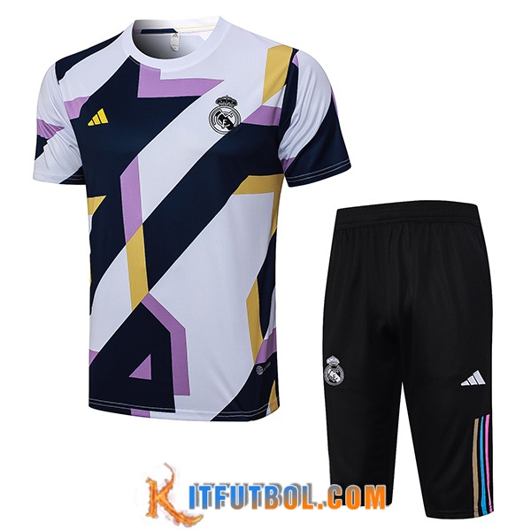 Camiseta Entrenamiento + Cortos Real Madrid Blanco 2023/2024 -08
