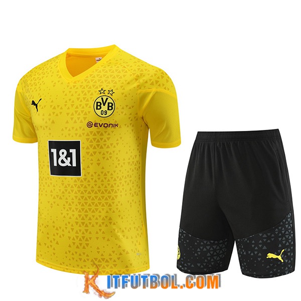 Camiseta Entrenamiento + Cortos Dortmund Amarillo 2023/2024 -02