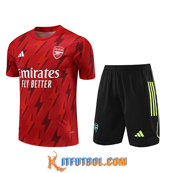 Camiseta Entrenamiento + Cortos Arsenal Rojo 2023/2024 -04