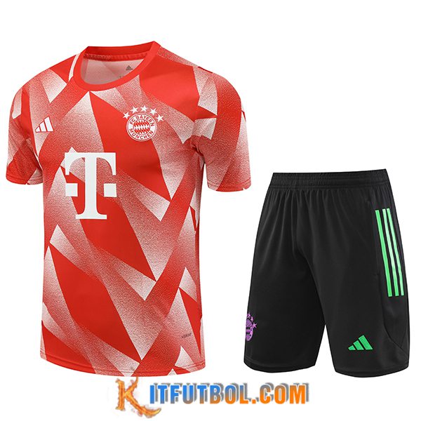 Camiseta Entrenamiento + Cortos Bayern Munich Naranja 2023/2024 -02