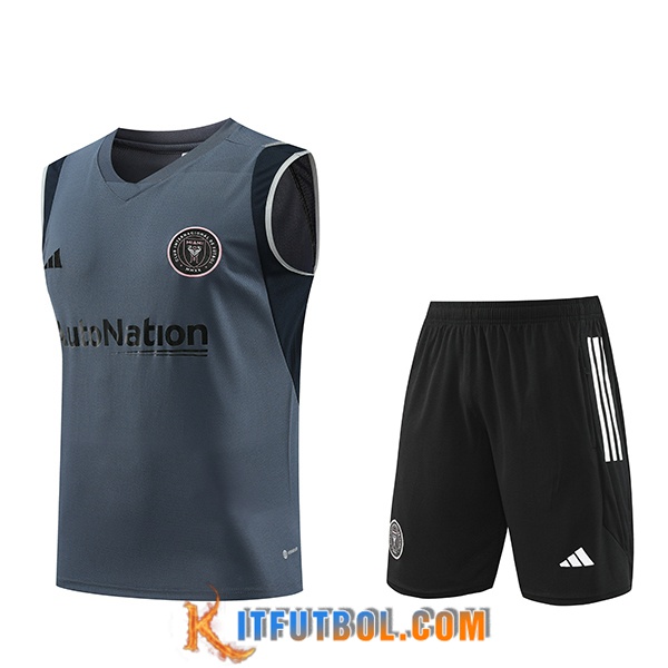 Camiseta Entrenamiento sin mangas + Cortos Inter Miami CF Gris 2023/2024