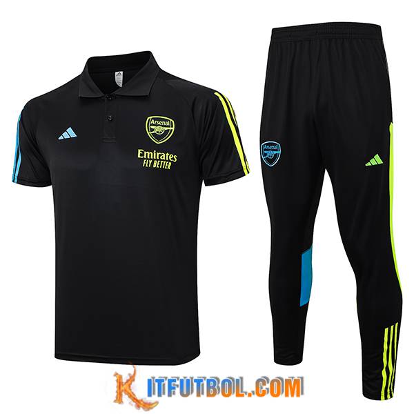 Camiseta Polo Arsenal Negro 2023/2024