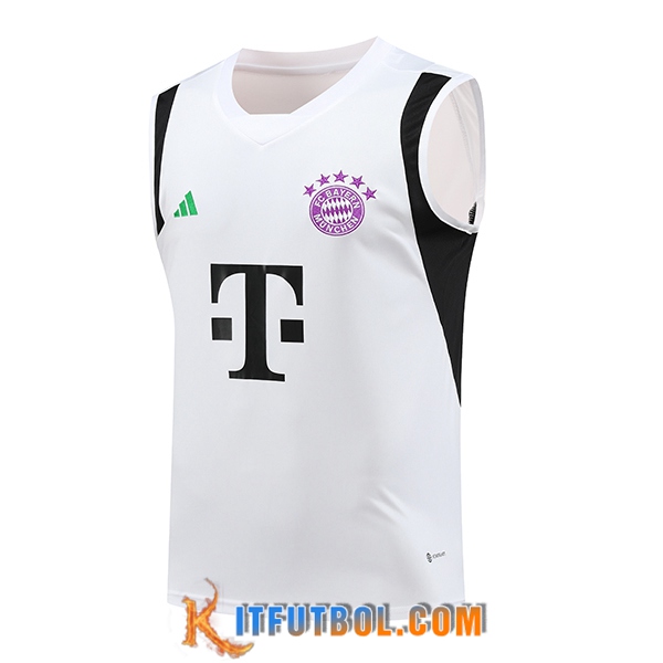 Chalecos De Futbol Bayern Munich Blanco 2023/2024 -02
