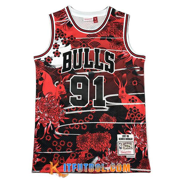 Camisetas Chicago Bulls (RODMAN #91) 2023/24 Rojo -03