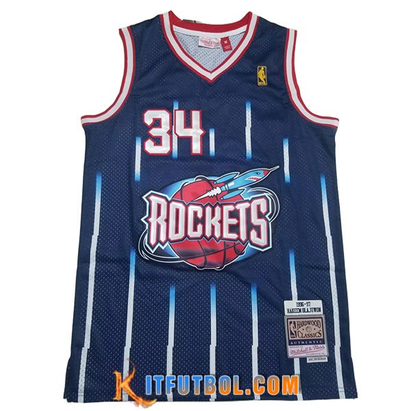 Camisetas Houston Rockets (OLAJUWON #34) 2023/24 Azul
