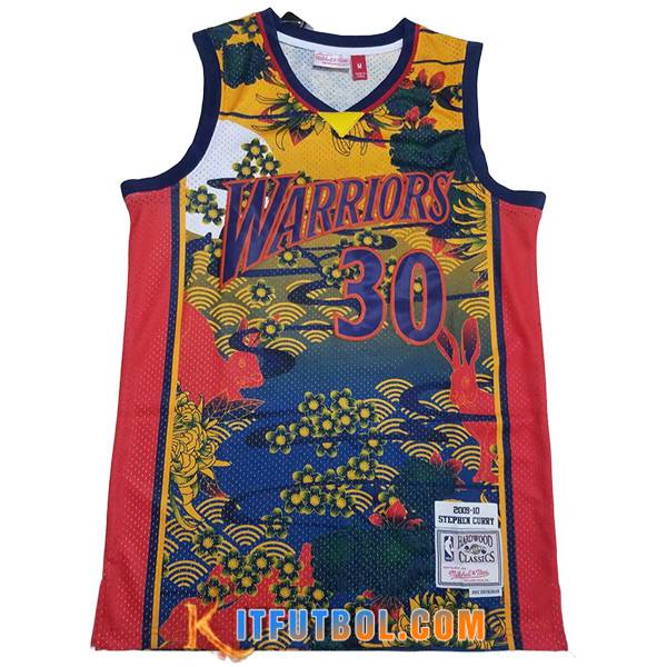 Camisetas Golden State Warriors (CURRY #30) 2023/24 Amarillo/Azul/Rojo