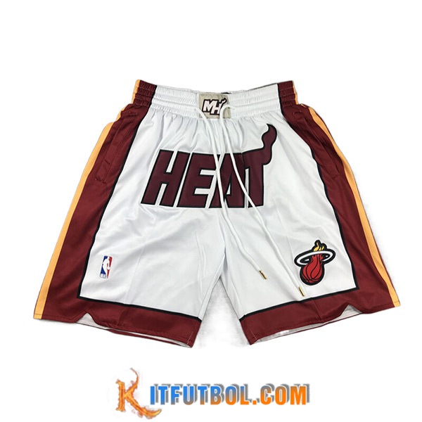 Cortos NBA Miami Heat 2023/24 Blanco/Rojo