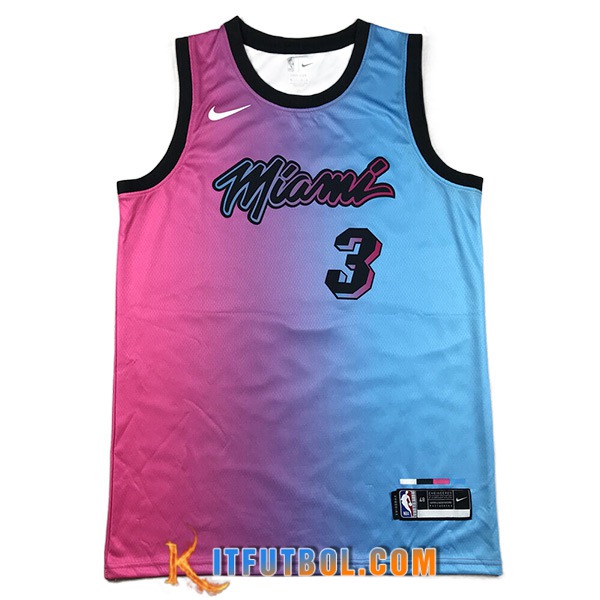 Camisetas Miami Heat (WADE #3) 2023/24 Azul/Violeta