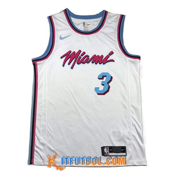 Camisetas Miami Heat (WADE #3) 2023/24 Blanco -05