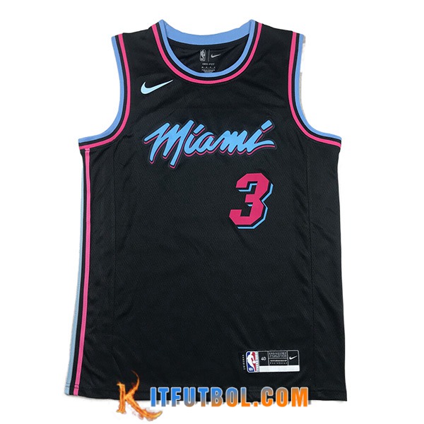 Camisetas Miami Heat (WADE #3) 2023/24 Negro -07