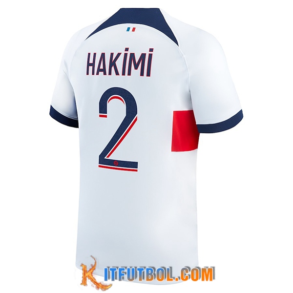 Camisetas De Futbol PSG (HAKIMI #2) 2023/2024 Segunda