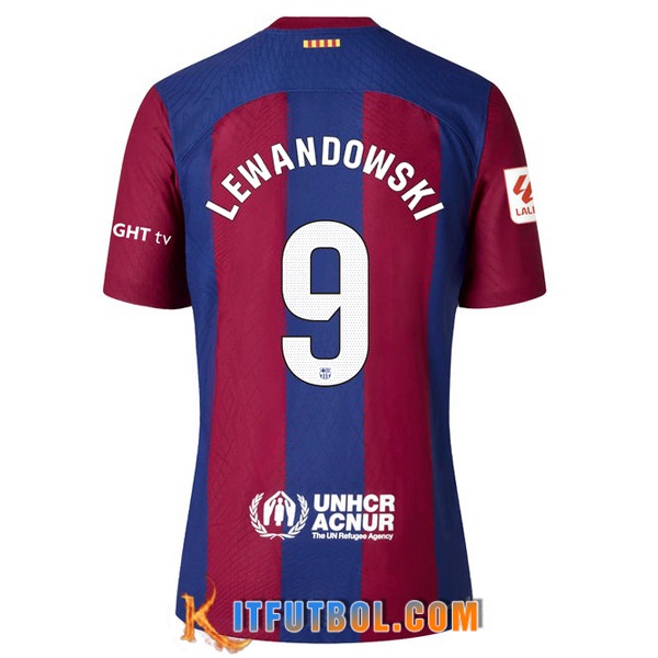 Camisetas De Futbol Barcelona (LEWANDOWSKI #9) 2023/2024 Primera